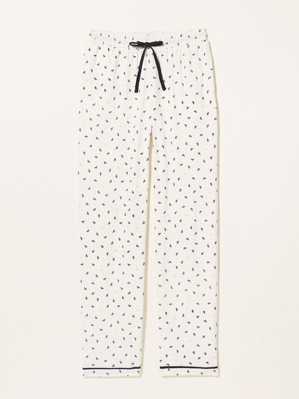 EX Fat Face Ivory Modal Blend Bee Print Lounge Pants in Size 12 RRP £29.50