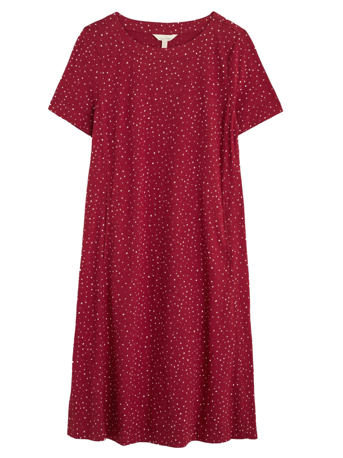 EX SEASALT Red Spot Organic Cotton Short Sleeve Pipers Dress 12 16 18 20 26/28