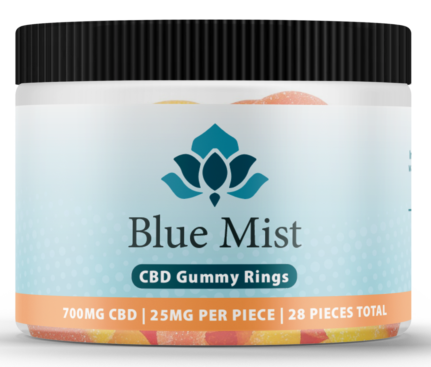 Peach CBD Gummy Rings