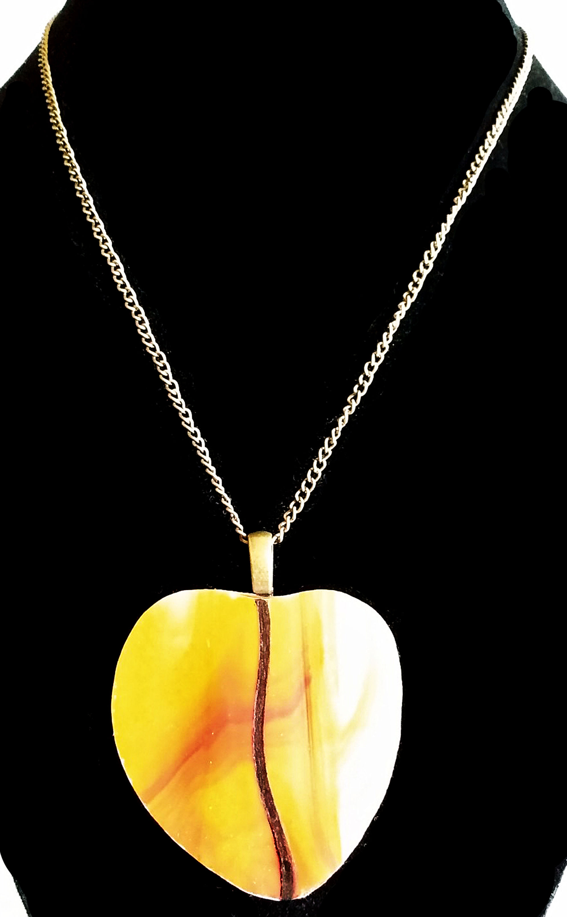 Red Orange Heart Necklace