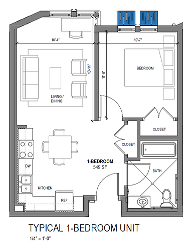 1BR layout