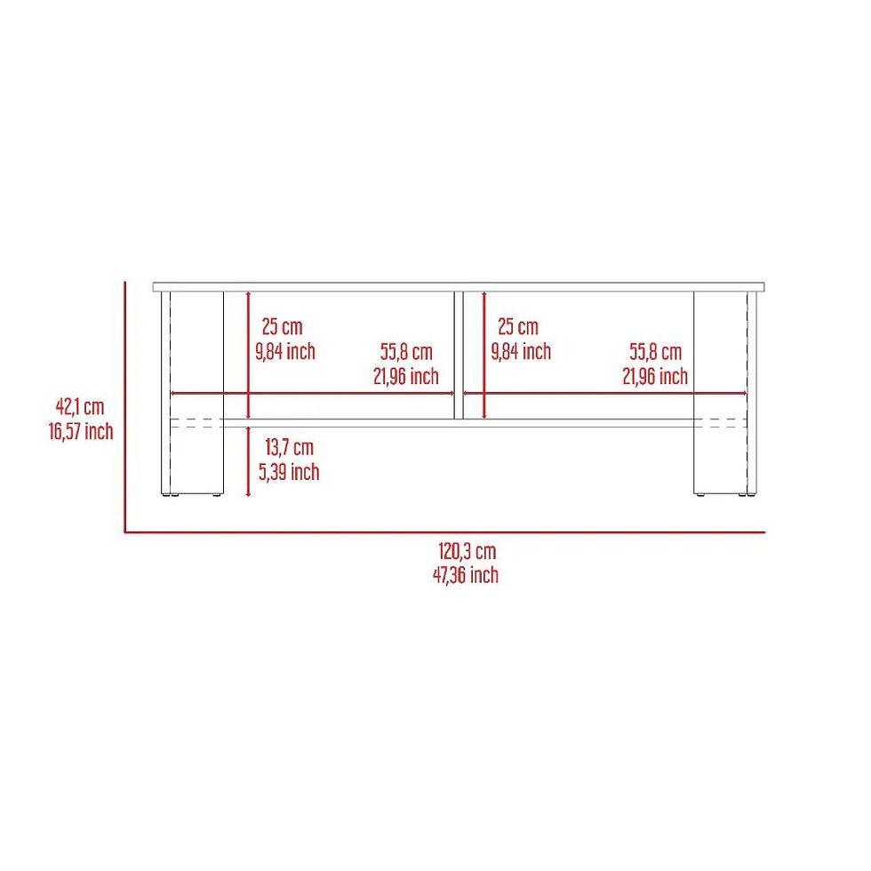 Miniatura: Mesa Para Tv Navi, Bardolino y Blanco Marquez, Para TV Hasta 65" MBB 10607