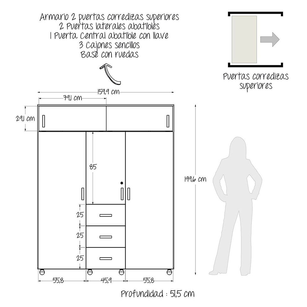 Miniatura: ARMARIO BARCELONA 1.6 P00015CL-CZ