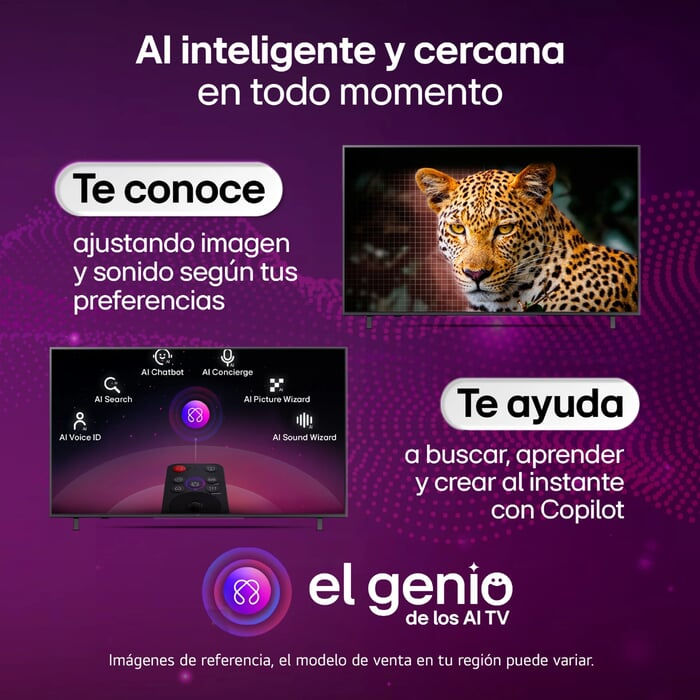 Miniatura: TV 65" LG SMART TV UHD 4K CONTROL REMOTO POR VOZ IA 65UA8055
