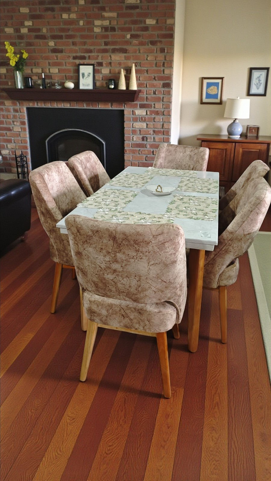 Miniatura: COMEDOR PLAYA 6PTOS SILLAS FLOR