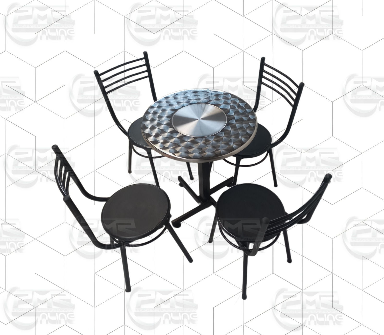 JUEGO KARLA ACERO-PINTURA REDONDO