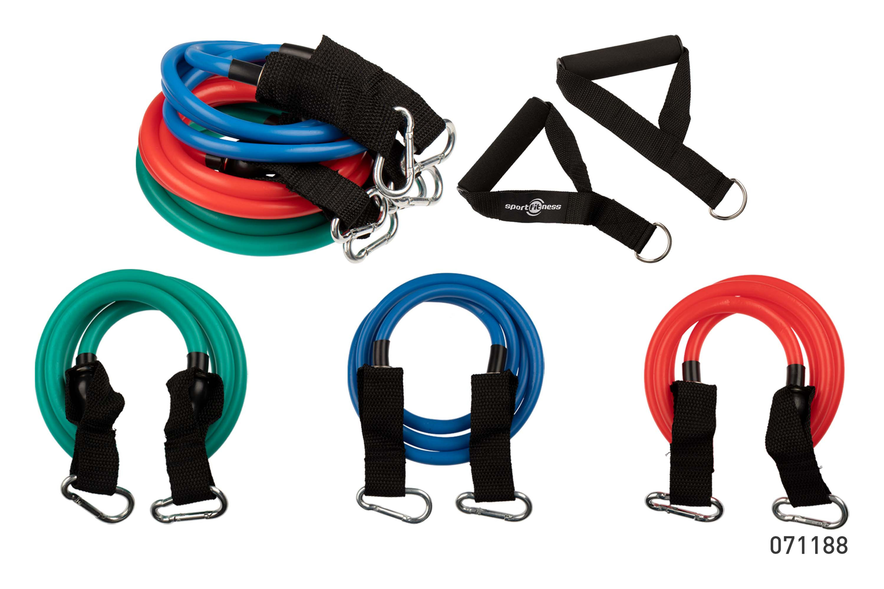 SET DE BANDAS TUBILARES DE RESISTENCIA SPORT FITNESS