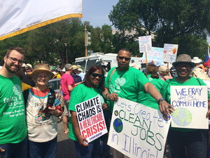 Rev. Brian Sauder, Tony Williamson & Veronica Kyle at the People's Climate March