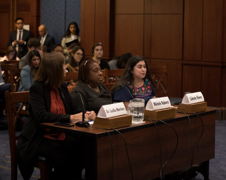 Celeste Flores testified at a Congressional Climate Crisis Committee Hearing in 2019