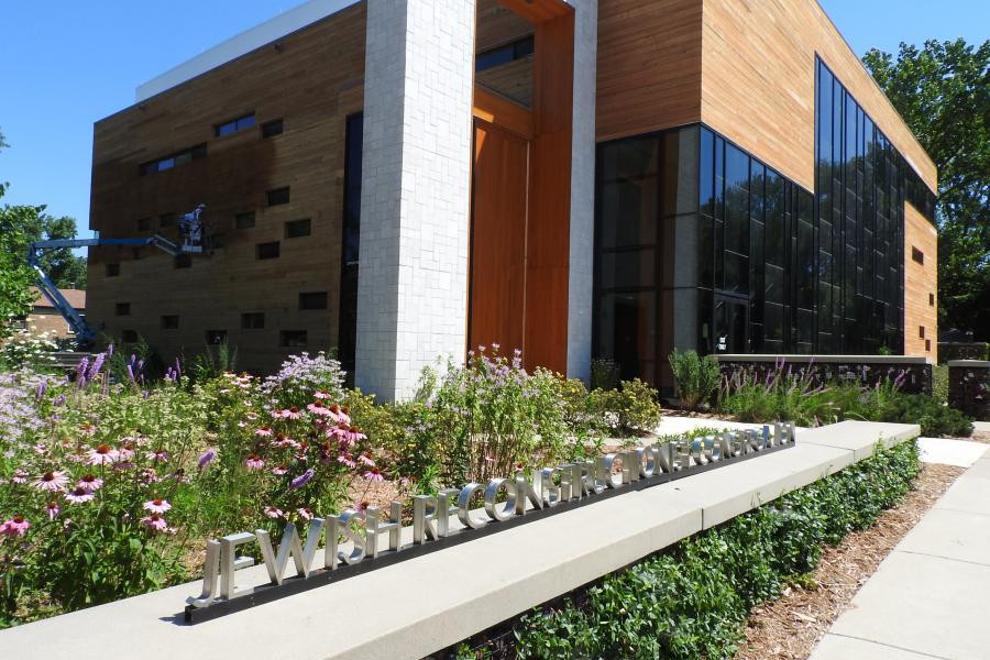 Garden & front entrance to JRC