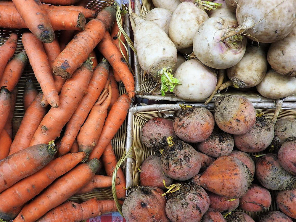 Our long-time partner The Urban Canopy provided fresh produce, like these carrots, beets, and turnips, at 15 of our 17 markets this season.