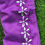 Thumbnail: Full length view of lavender silky kota saree with floral embroidery online.