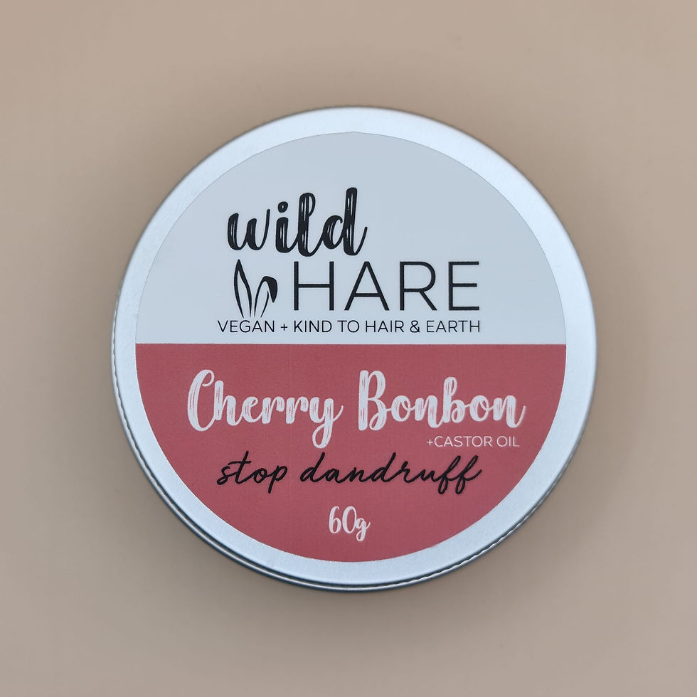 Thumbnail: Closed Cherry Bonbon solid shampoo bar tin against a tan background