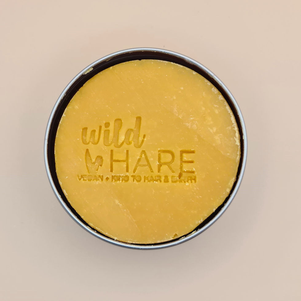 Thumbnail: Open Papaya solid shampoo bar container showing the bar against tan background