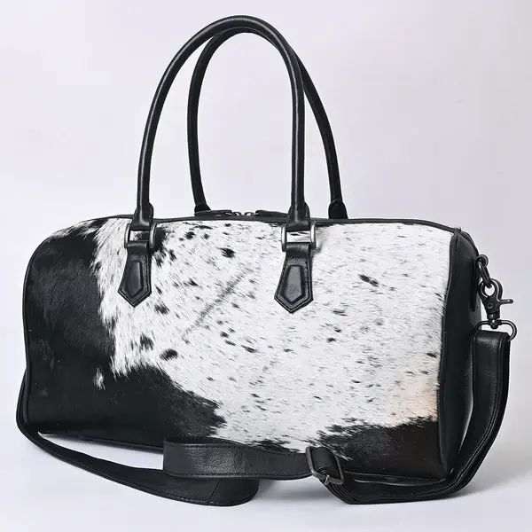 American Darling Western Hair-On Cowhide Duffel Bag - Handcrafted Leather Travel