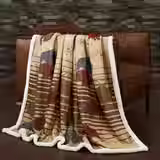 Hi End Accents Home on the Range Campfire Sherpa Throw