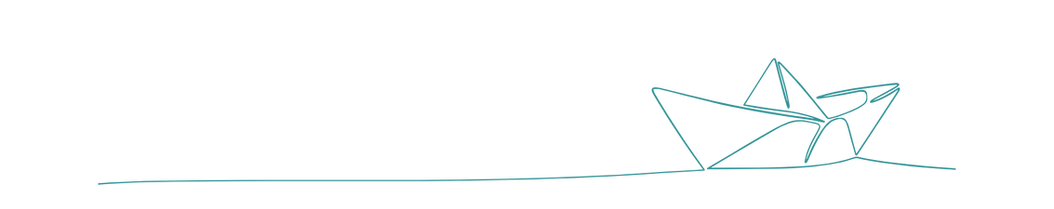 Paper boat line drawing