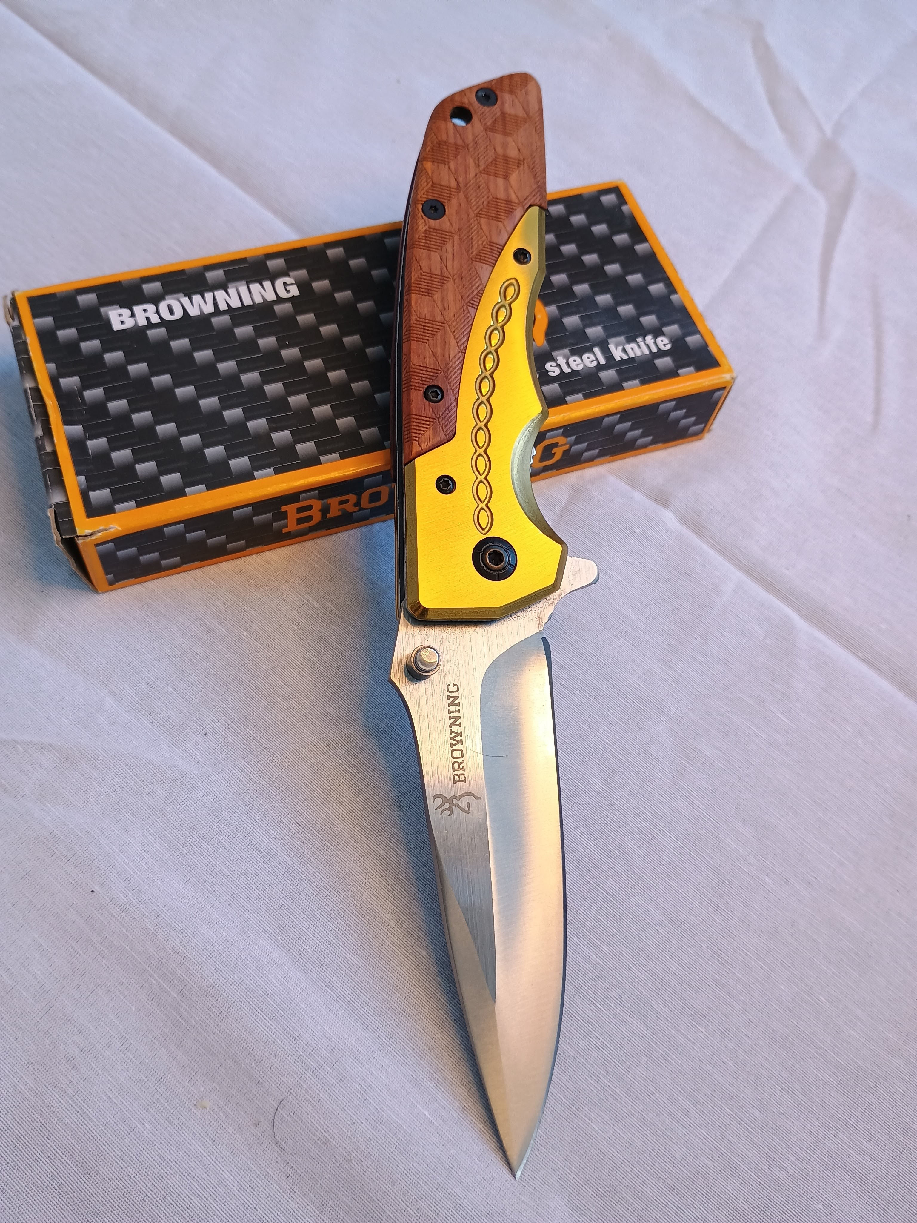 Canivete Gold Inox Pesca Camping