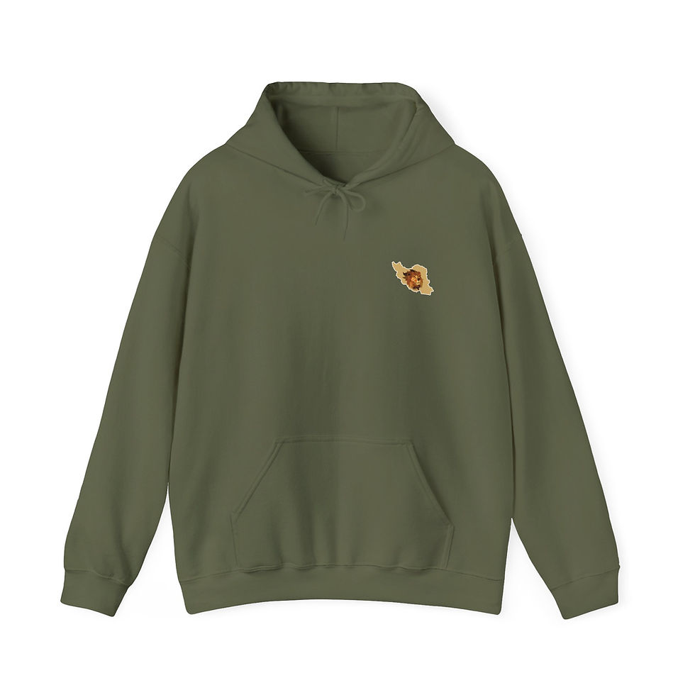 Thumbnail: Persian Lion Iran Map Hoodie