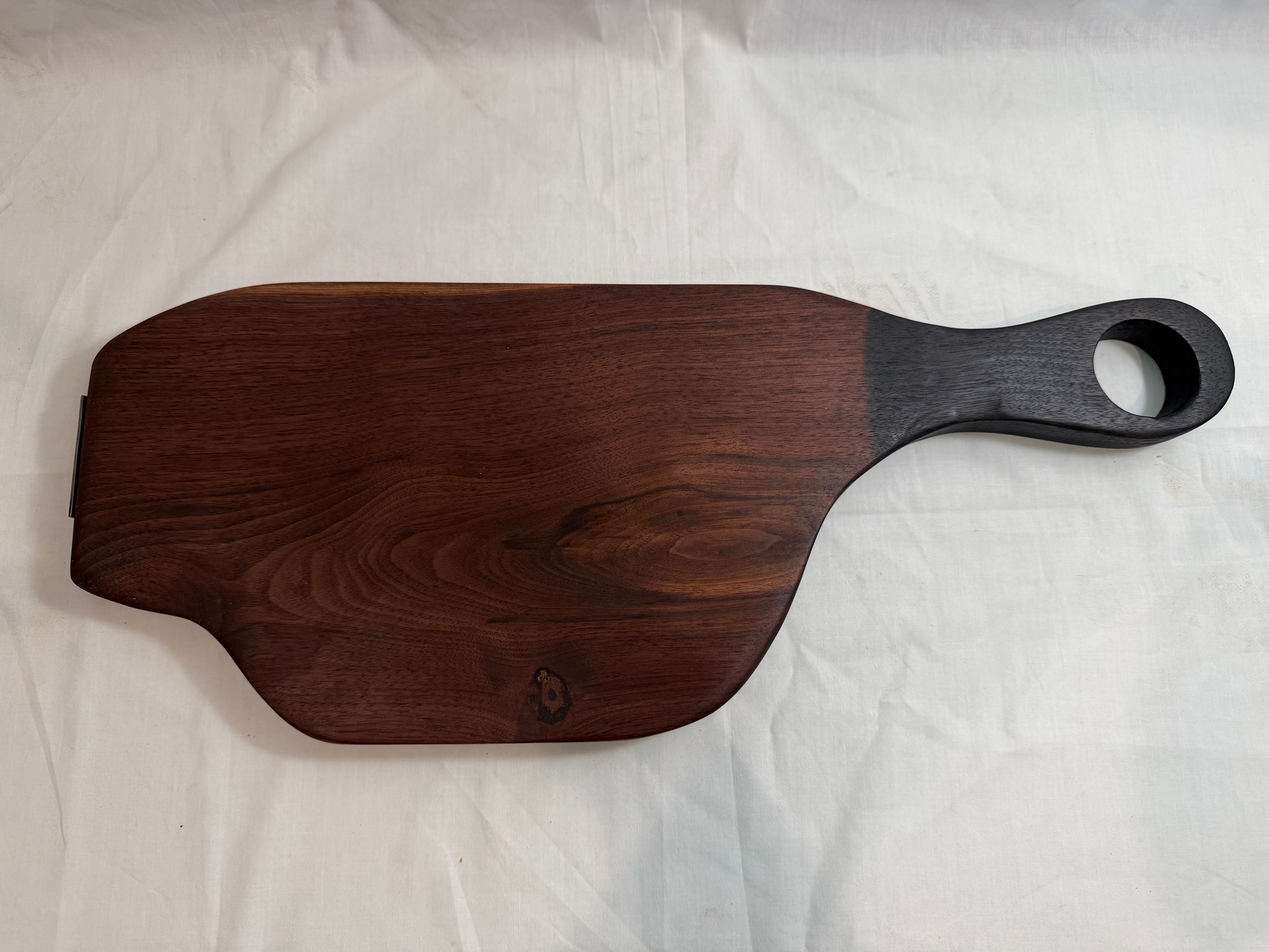 Live Edge Dark Walnut Wood Cutting Charcuterie Board