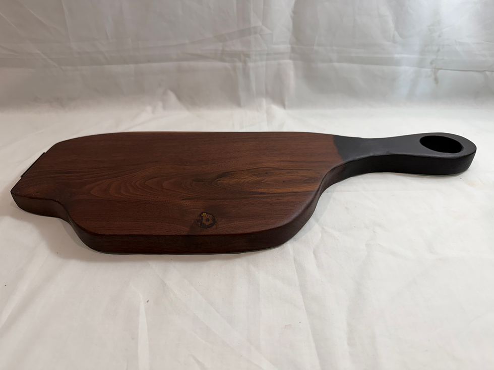 Thumbnail: Live Edge Dark Walnut Wood Cutting Charcuterie Board