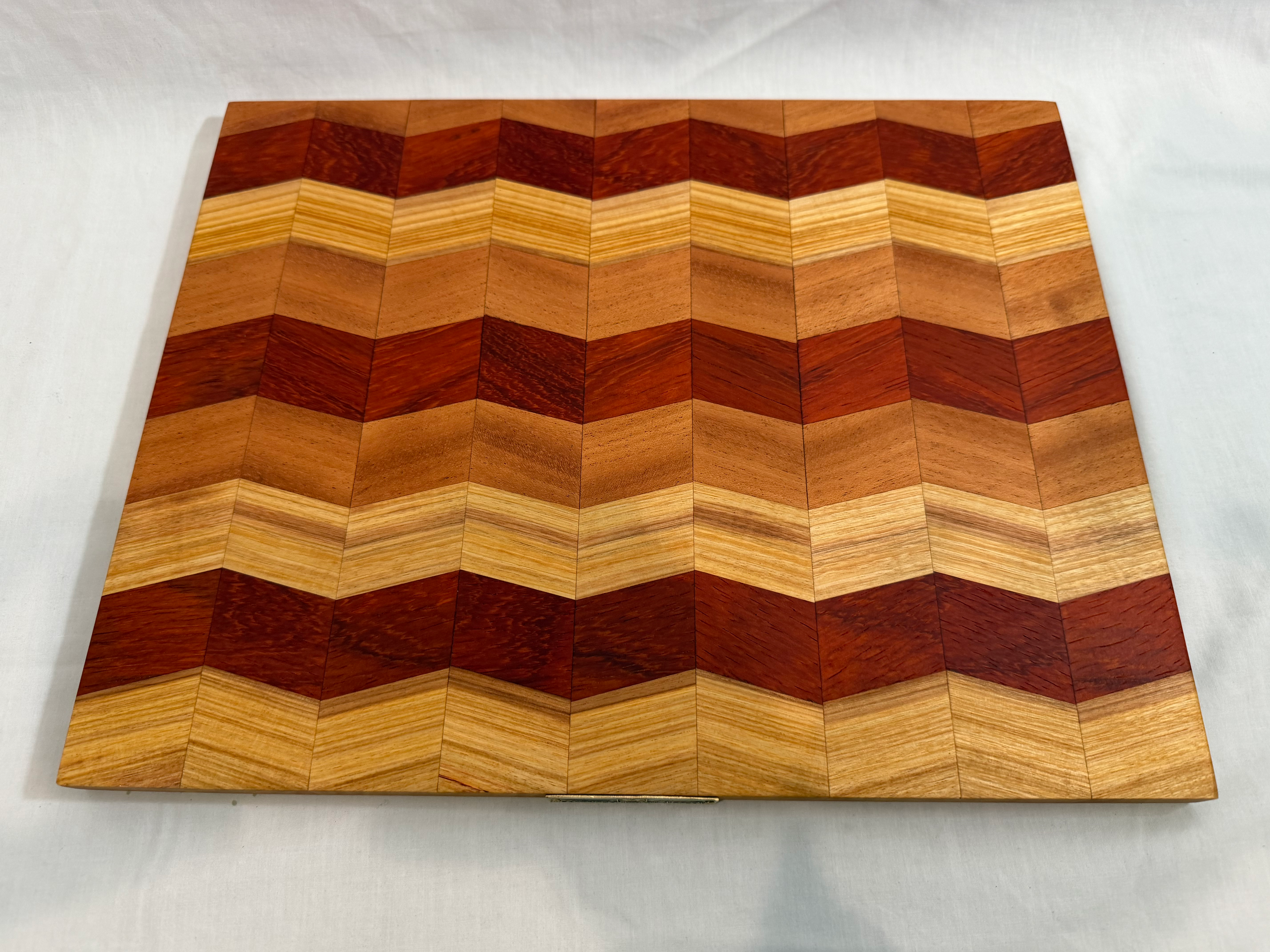 Canarywood, Padauk & Mahogany Wood Cutting Board