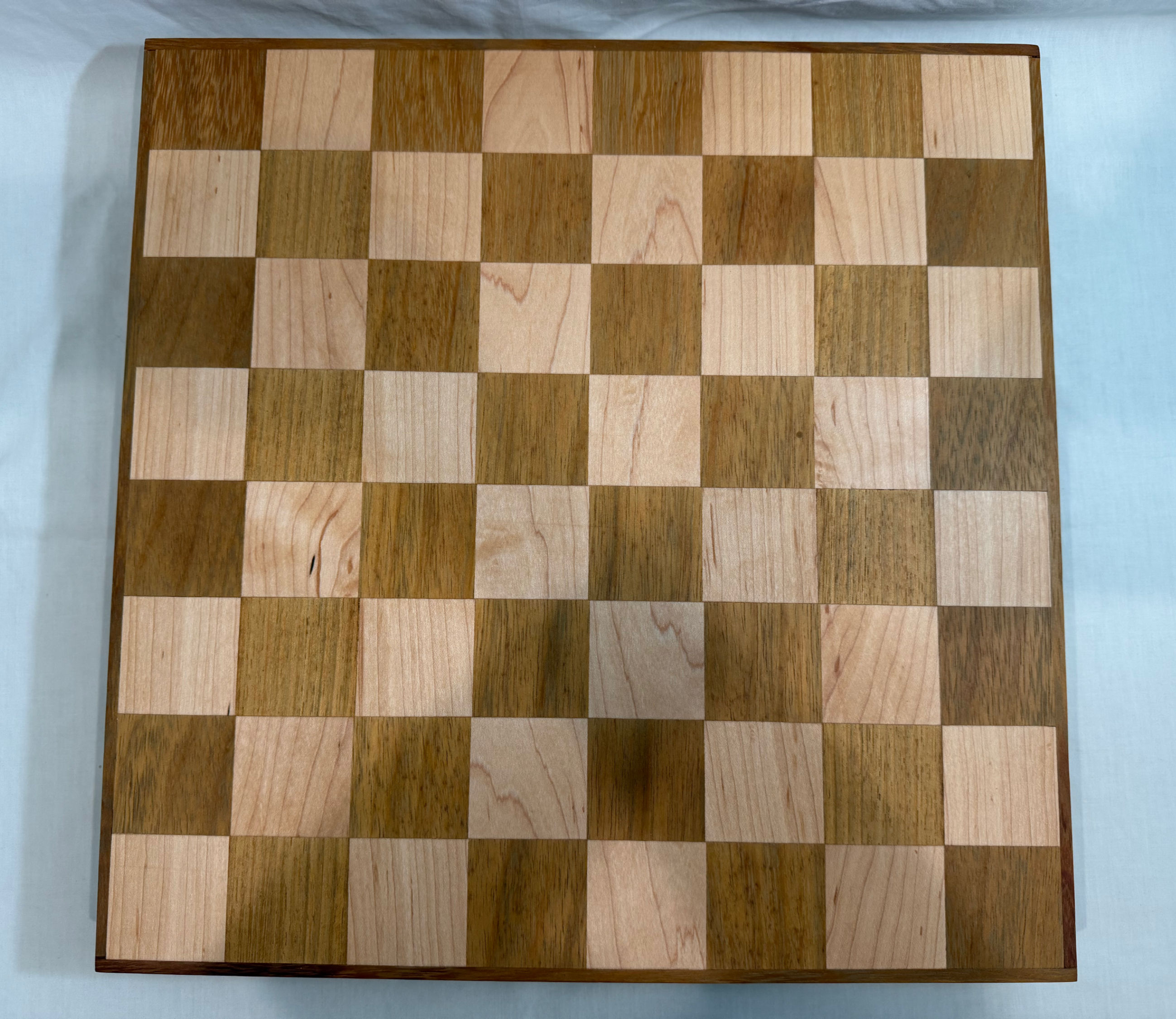 Hard Maple & Iroko Wood Chess Cutting Board