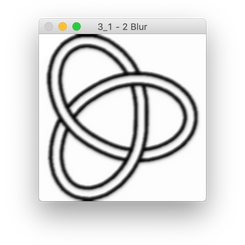 Knot Diagram of 3_1 blurred 2 times