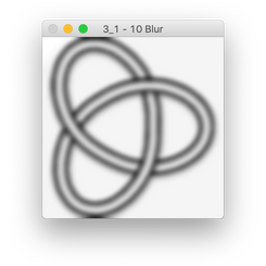 Knot Diagram of 3_1 blurred 10 times