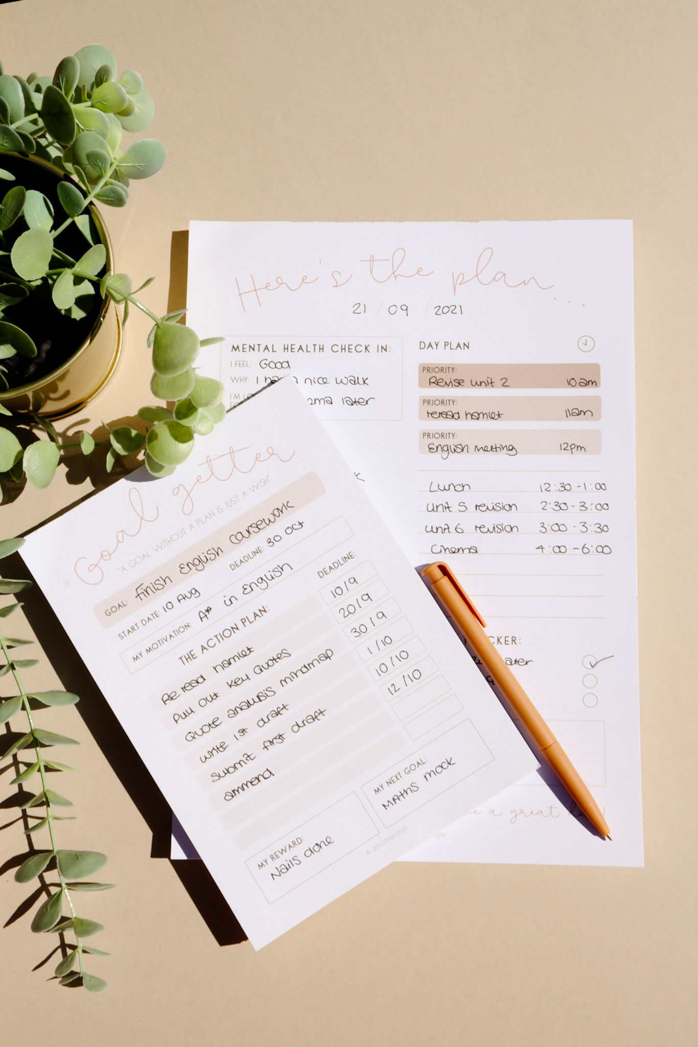 Goal Getter & Here's the plan bundle