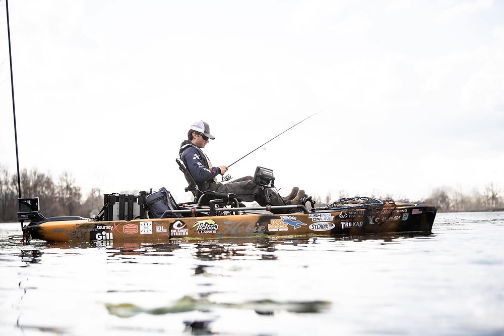 Jaxton Orr kayak bass fishing