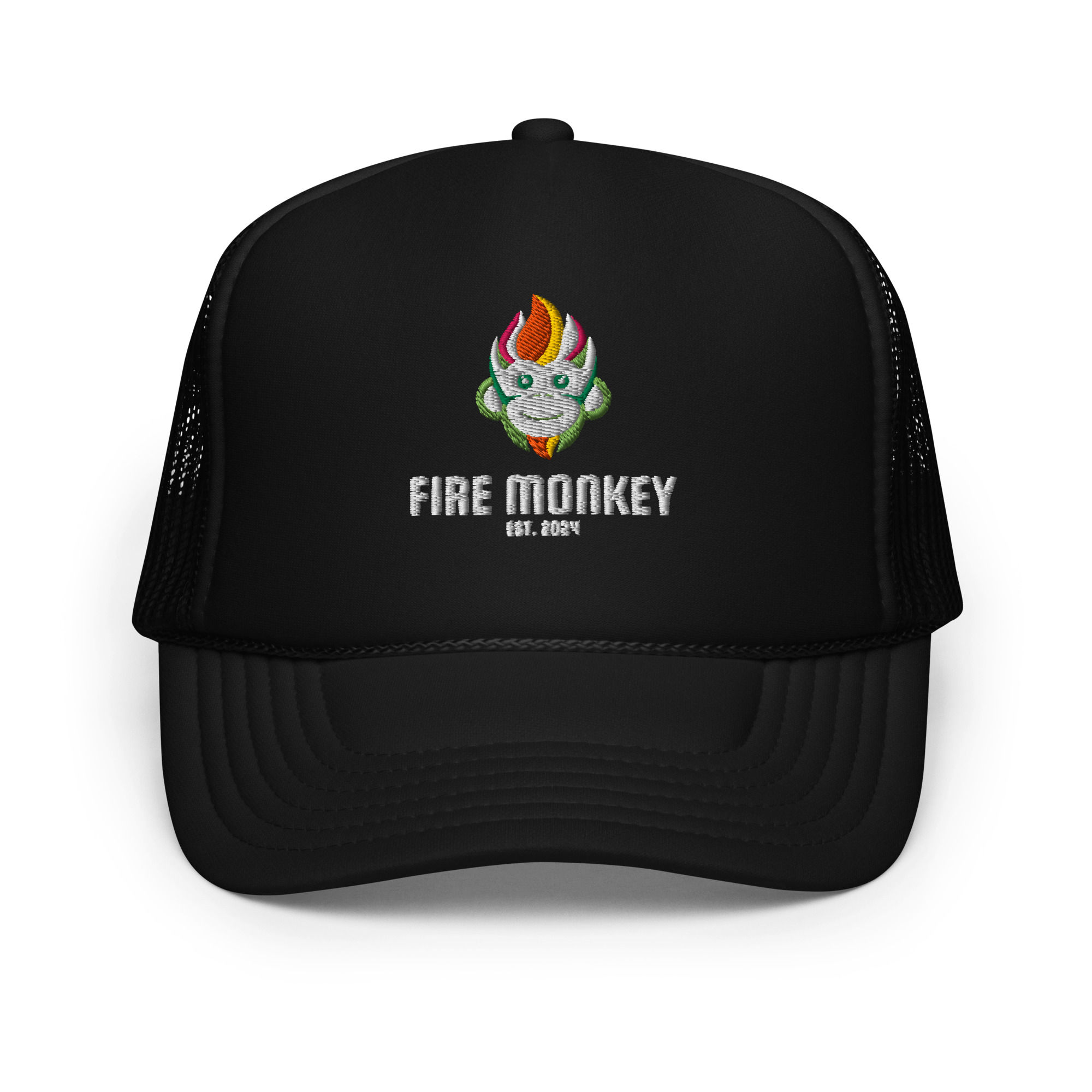 Fire Monkey Kids Trucker Hat (Black)