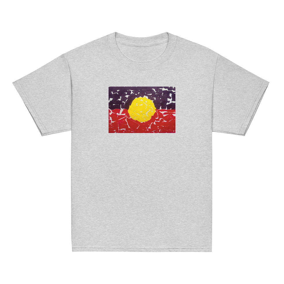 Thumbnail: Sport Grey Youth Tee with The Aboriginal Flag