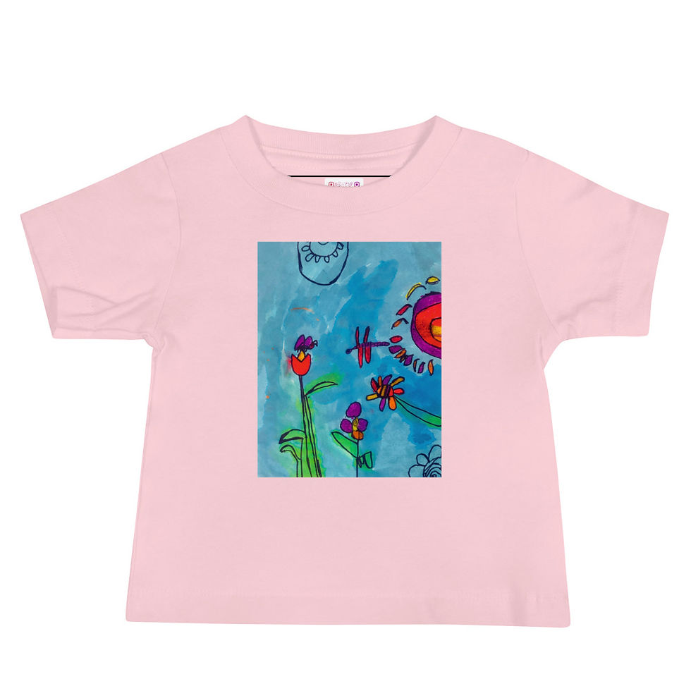 Thumbnail: Pink Baby Tee with The Flowers – front