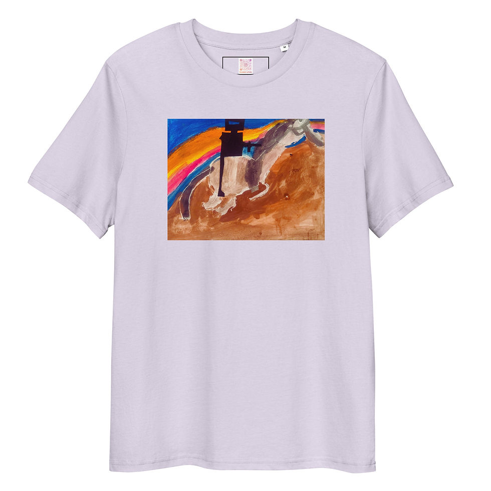 Thumbnail: Lavender Unisex Organic Cotton Tee with Ned Kelly – front