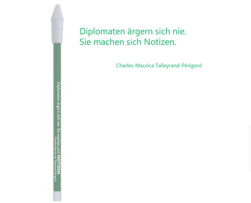 Zitate-Bleistift, Talleyrand-Périgord, Notizen
