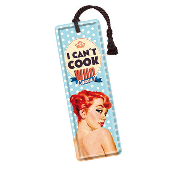 Blech-Lesezeichen »Can't Cook«