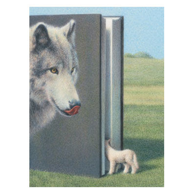 Kunstpostkarte »Wolf und Lamm«