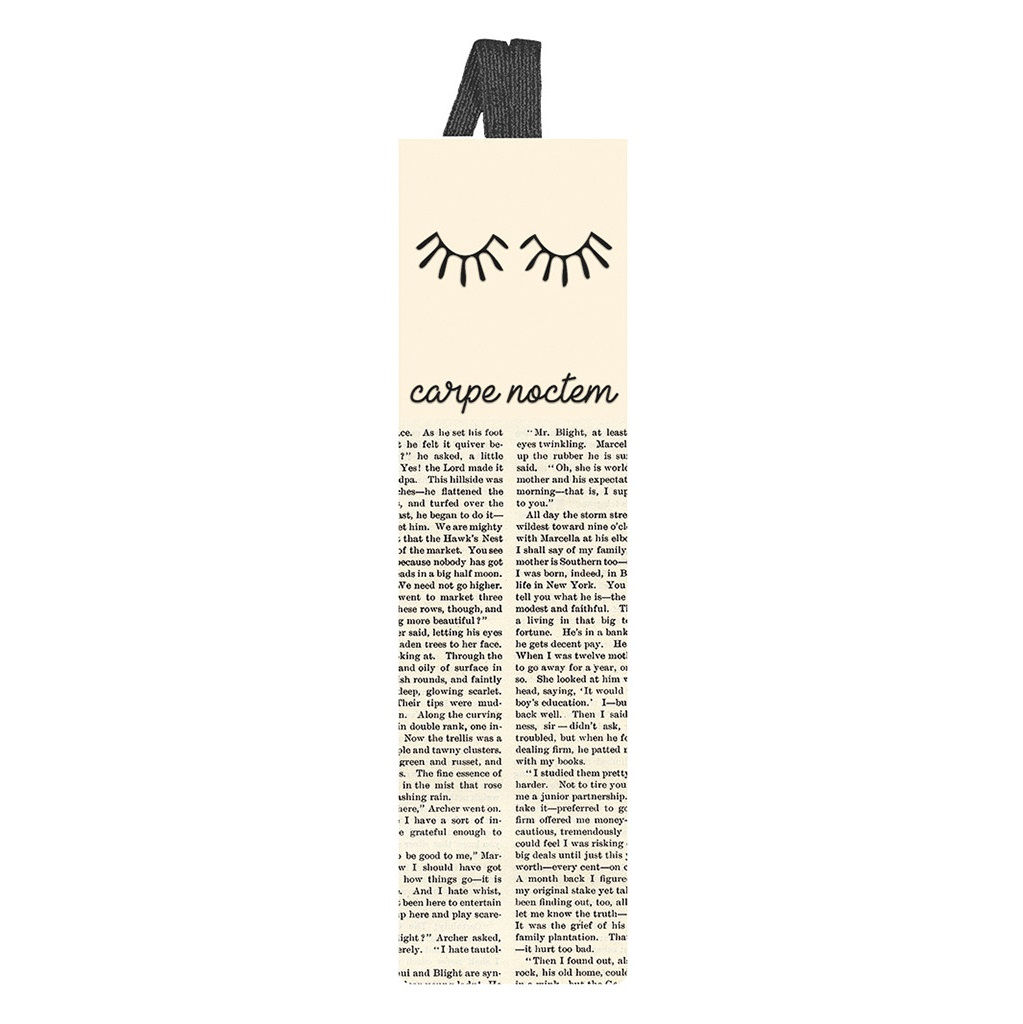 Lesezeichen mit Band »Carpe Noctem«