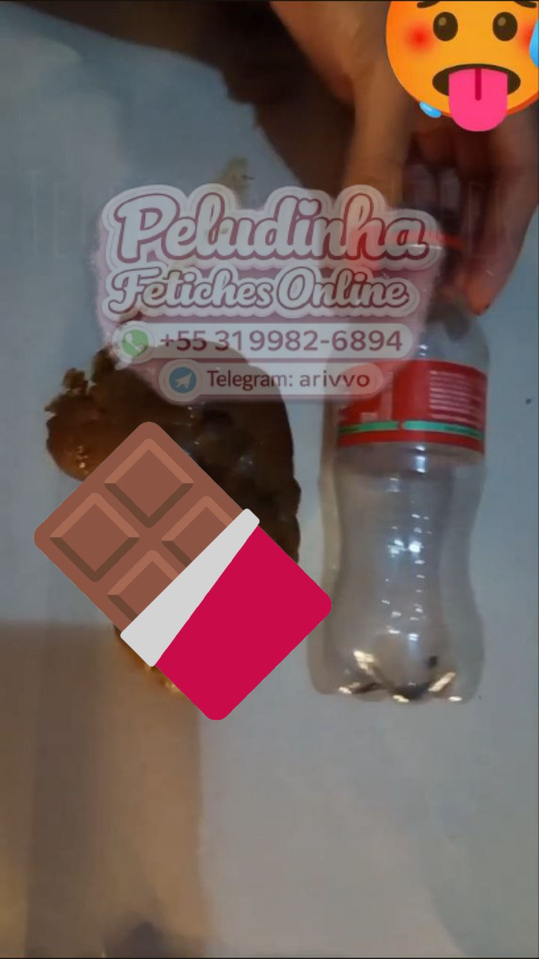 Garrafinha Vídeo Scat/Chuva Marrom (LEIA A DESCRIÇÃO)