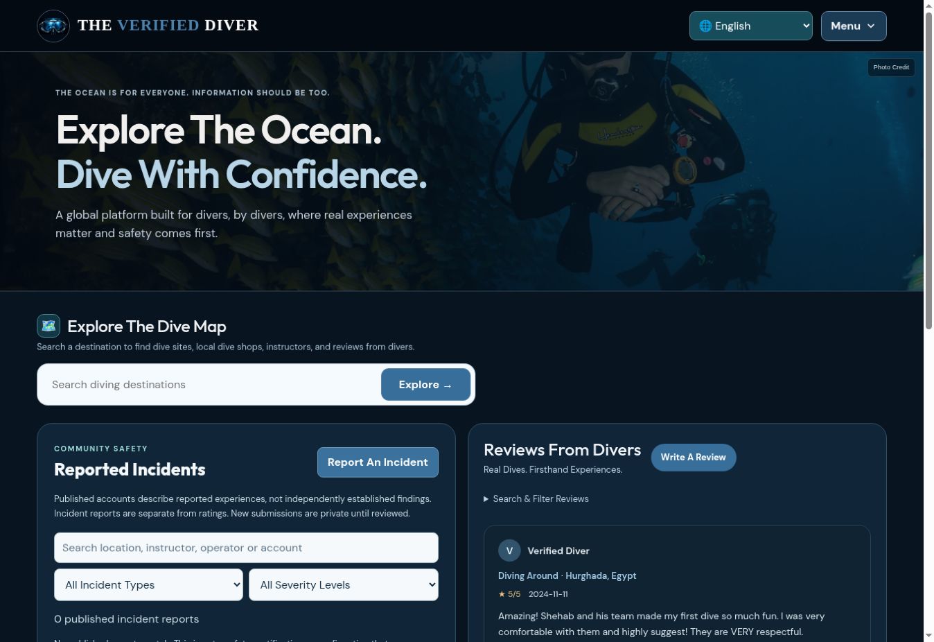 The Verified Diver Project Preview