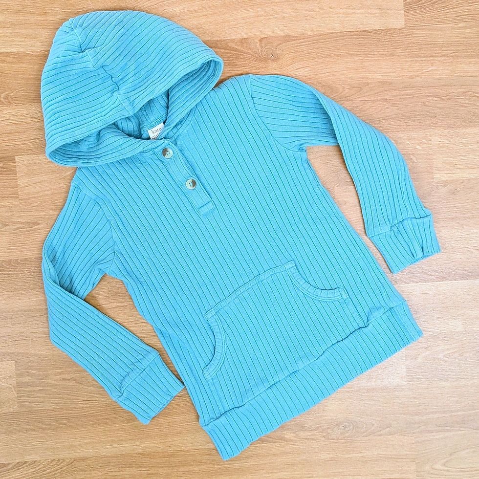 Kate Quinn Wide Rib Hoodie Teal front