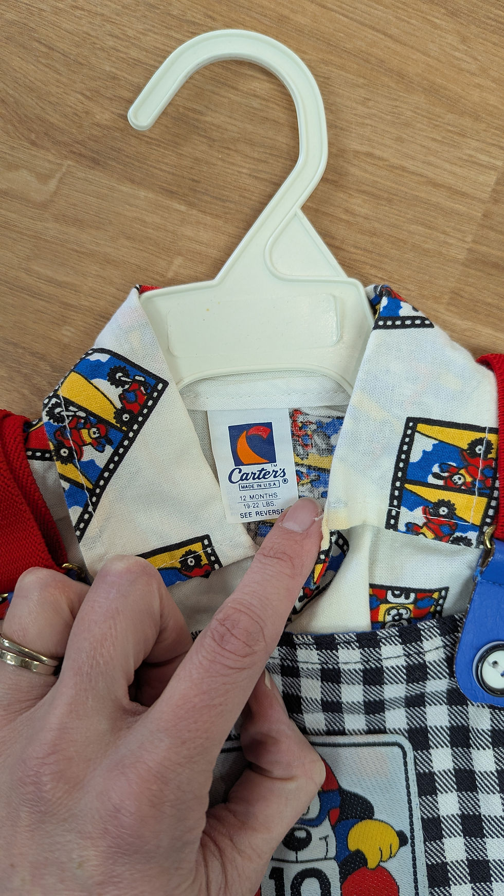 Thumbnail: Vintage Carter's Check Overall Set 12M