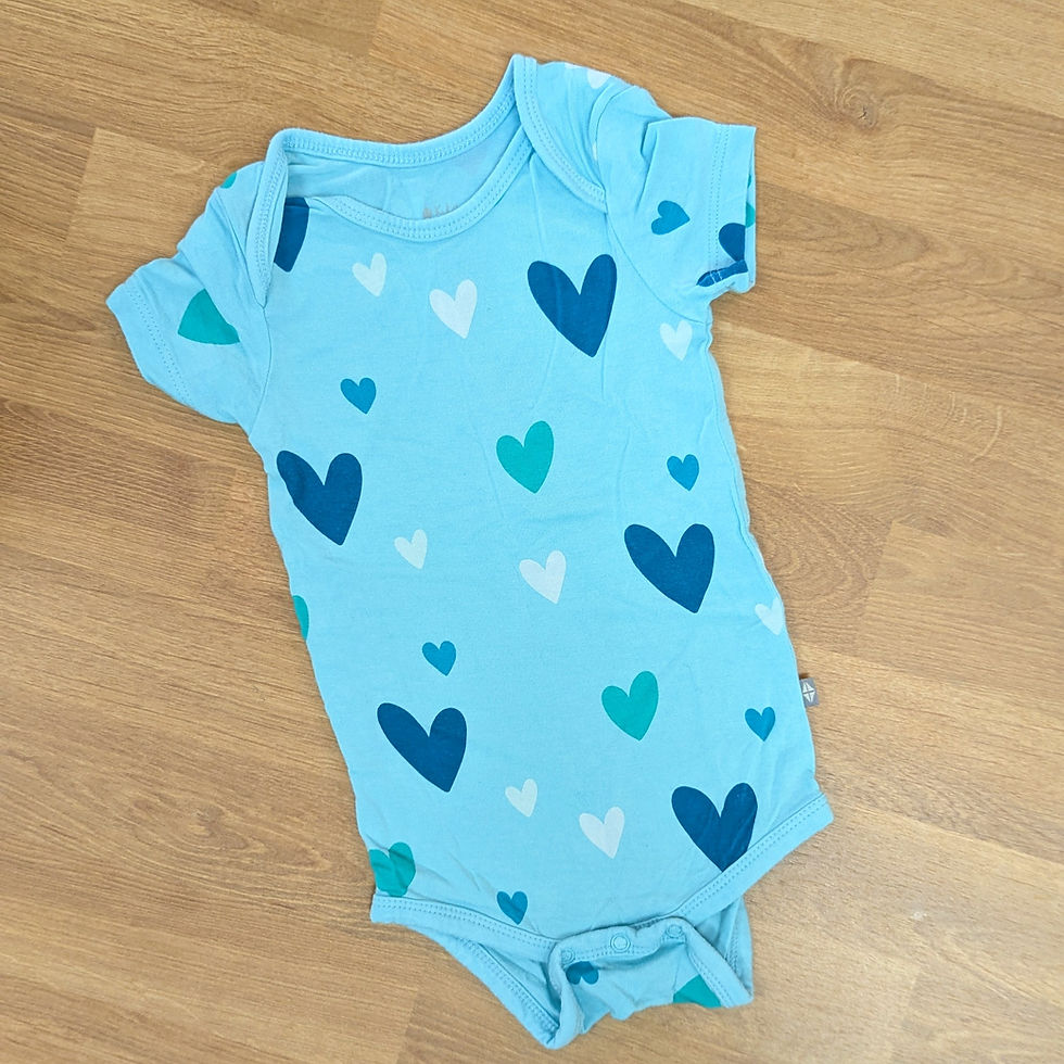 Kyte Heart Bodysuit Sz 3-6M