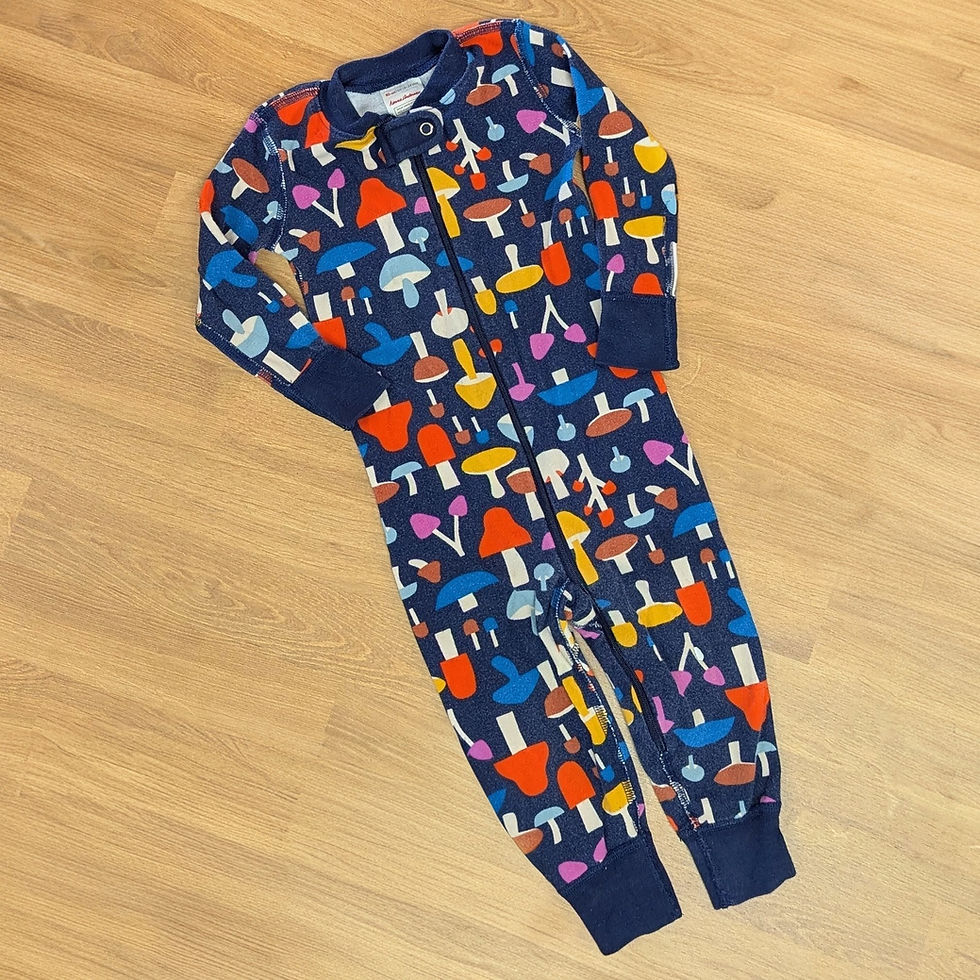 Hanna Andersson Mushroom Zip Sleeper Sz 24M