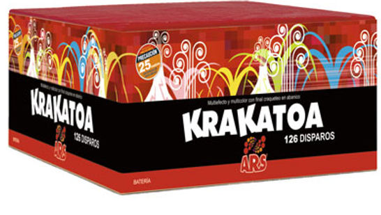 Bateria de fogo artificio krakatoa 126 shots