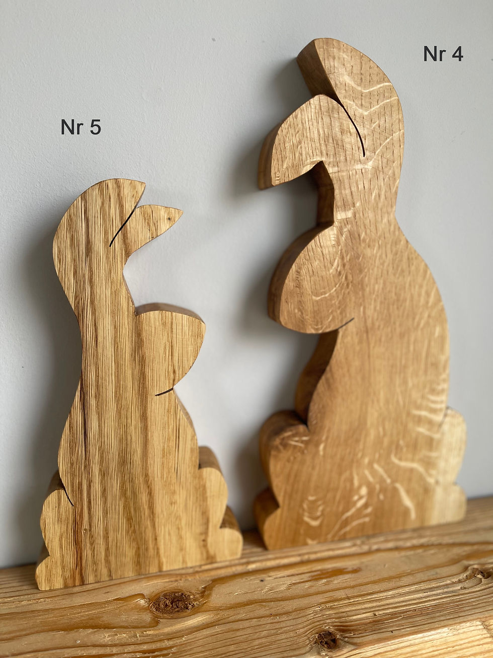 Miniaturbild: Eichenholz Hasen ca. 30cm