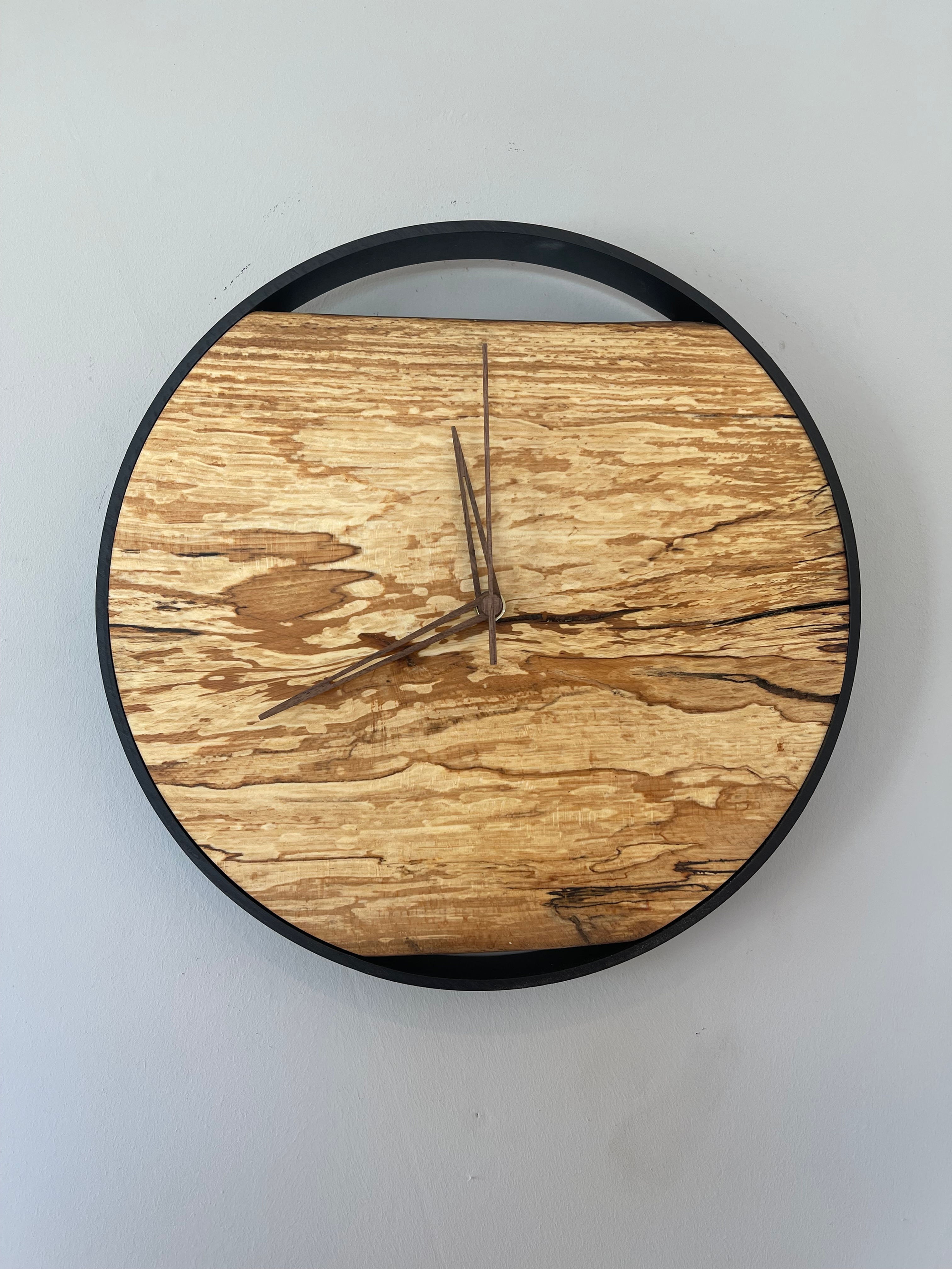 Wanduhr Stockbuche 32cm Unikat Nr. 154