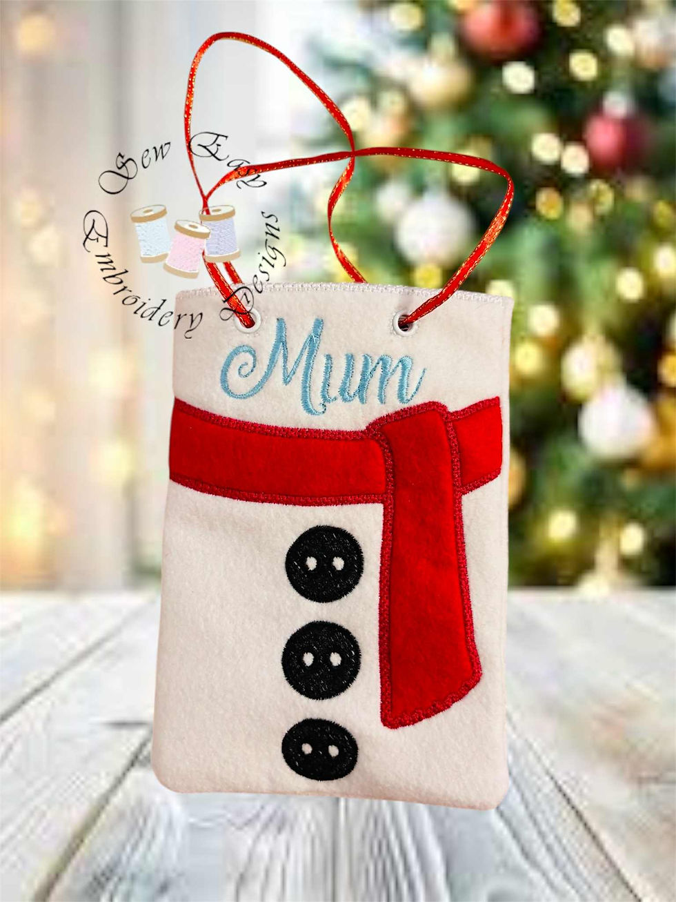 Thumbnail: Christmas gift bag trio, not lined.  Santa, elf and snowman