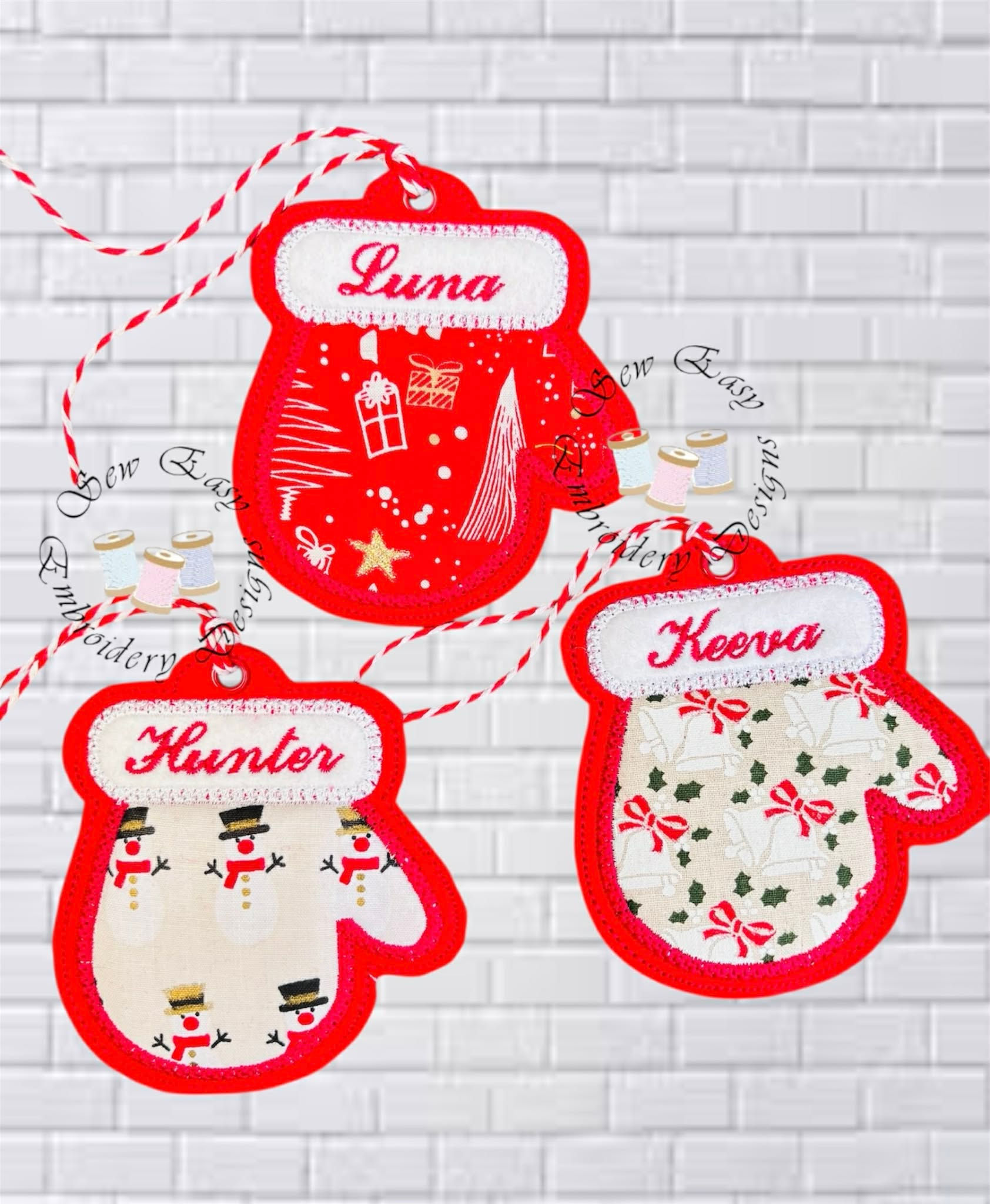 Mitten hanger, add own words